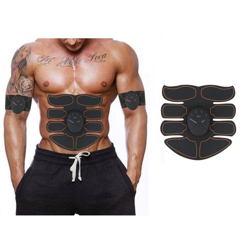 EMS Abdominal Muscle Toning Trainer with gel pads for effective muscle stimulation and toning.