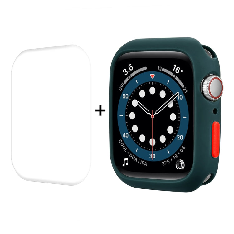 ENKAY TPU Case and PET Screen Protector for Apple Watch, showcasing full coverage design and lightweight material.
