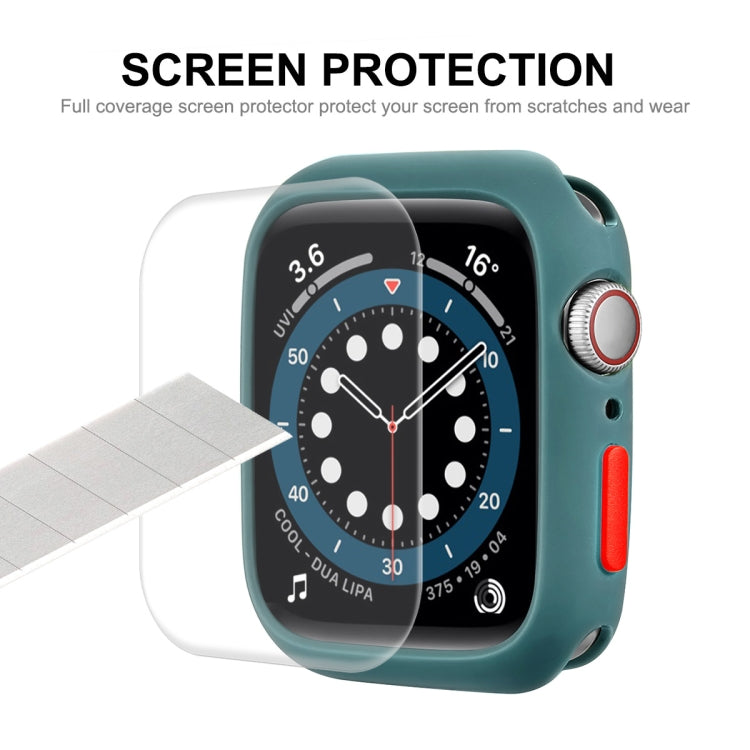 ENKAY TPU Case and PET Screen Protector for Apple Watch, showcasing full coverage design and lightweight material.