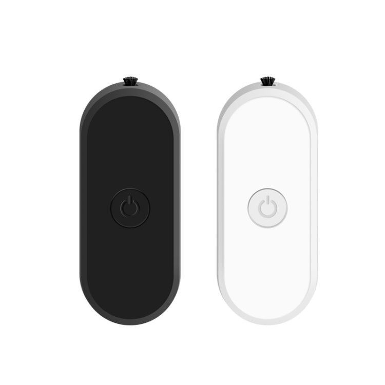 EP206 Hanging Neck Negative Ion Necklace Air Purifier in black, showcasing its sleek design and portable features.