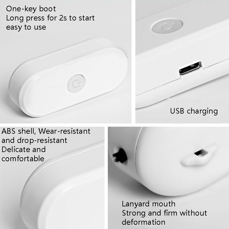 EP206 Hanging Neck Negative Ion Necklace Air Purifier in black, showcasing its sleek design and portable features.