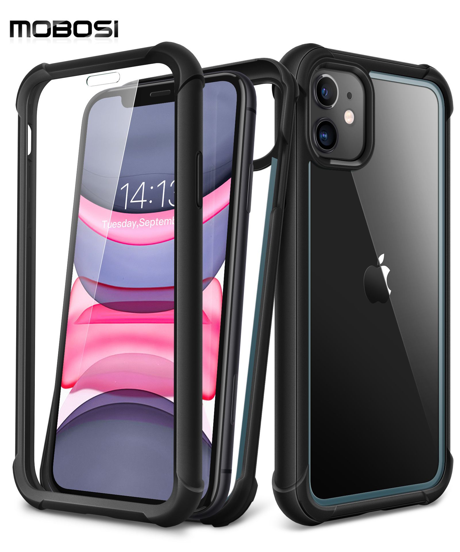 Epoch Series Case for iPhone 11 showcasing full-body drop protection and built-in screen protector in a sleek design.
