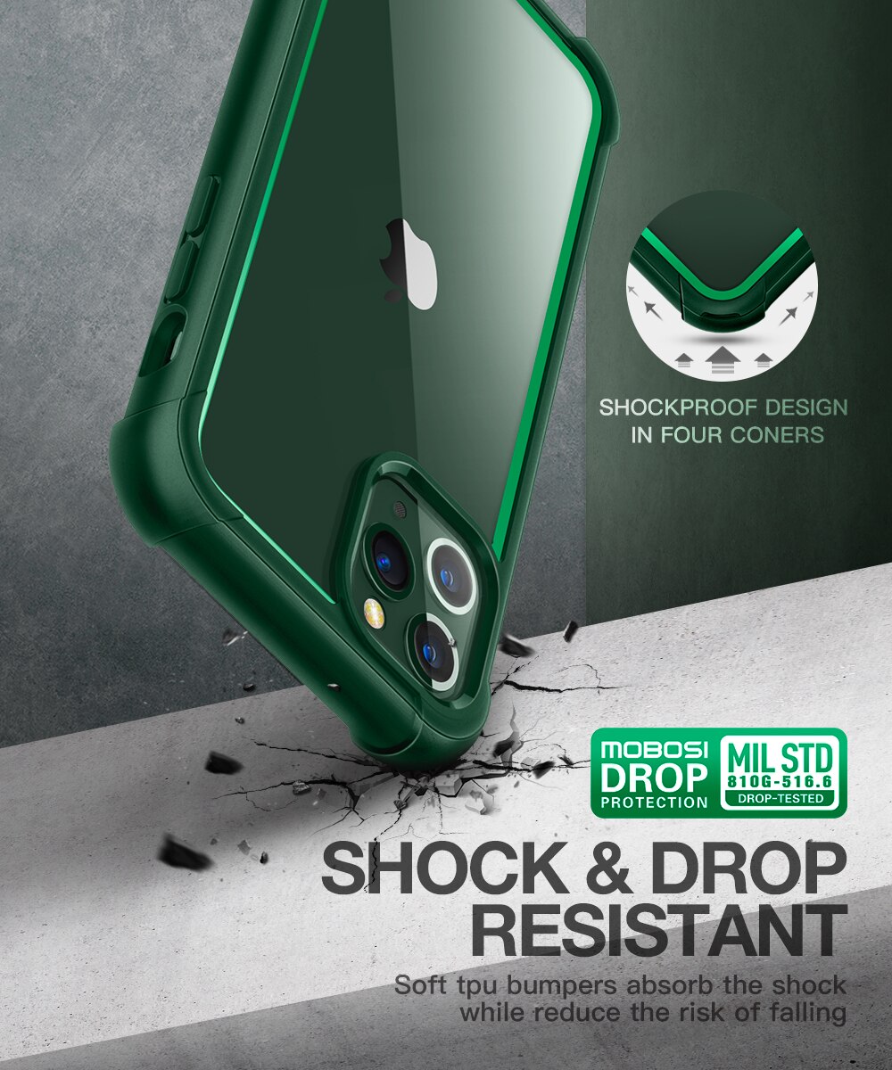 Epoch Series Case for iPhone 11 showcasing full-body drop protection and built-in screen protector in a sleek design.