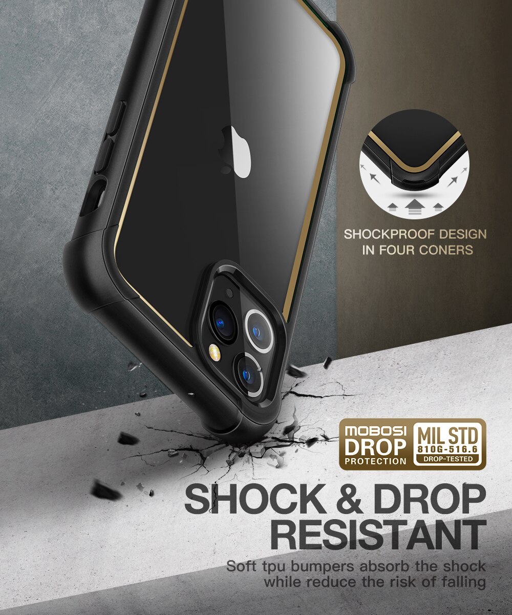 Epoch Series Case for iPhone 11 showcasing full-body drop protection and built-in screen protector in a sleek design.