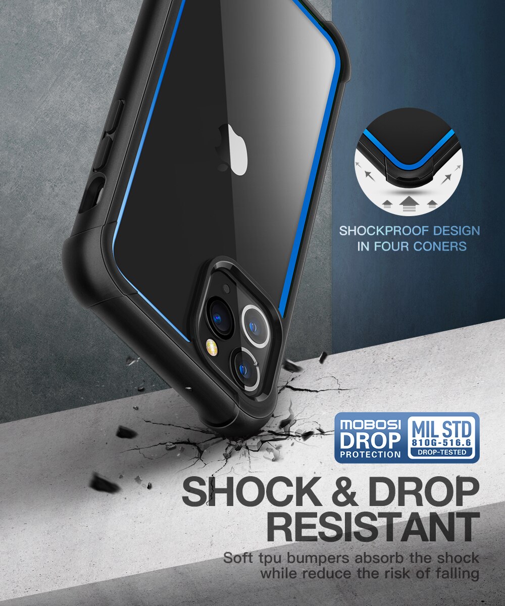 Epoch Series Case for iPhone 11 showcasing full-body drop protection and built-in screen protector in a sleek design.