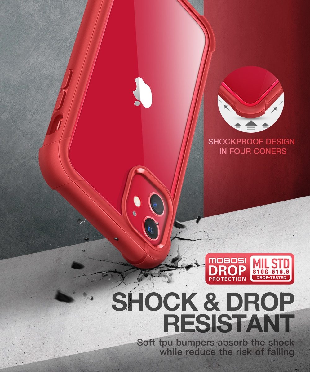 Epoch Series Case for iPhone 11 showcasing full-body drop protection and built-in screen protector in a sleek design.