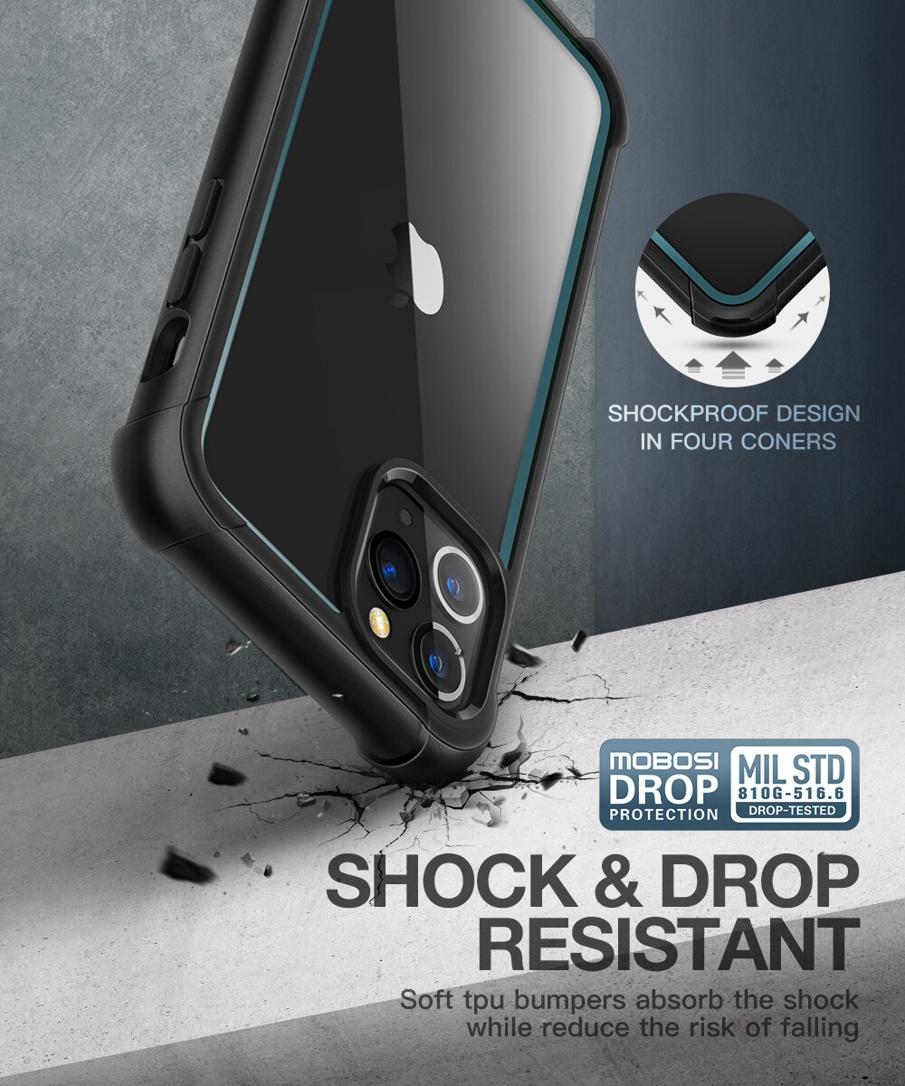 Epoch Series Case for iPhone 11 showcasing full-body drop protection and built-in screen protector in a sleek design.