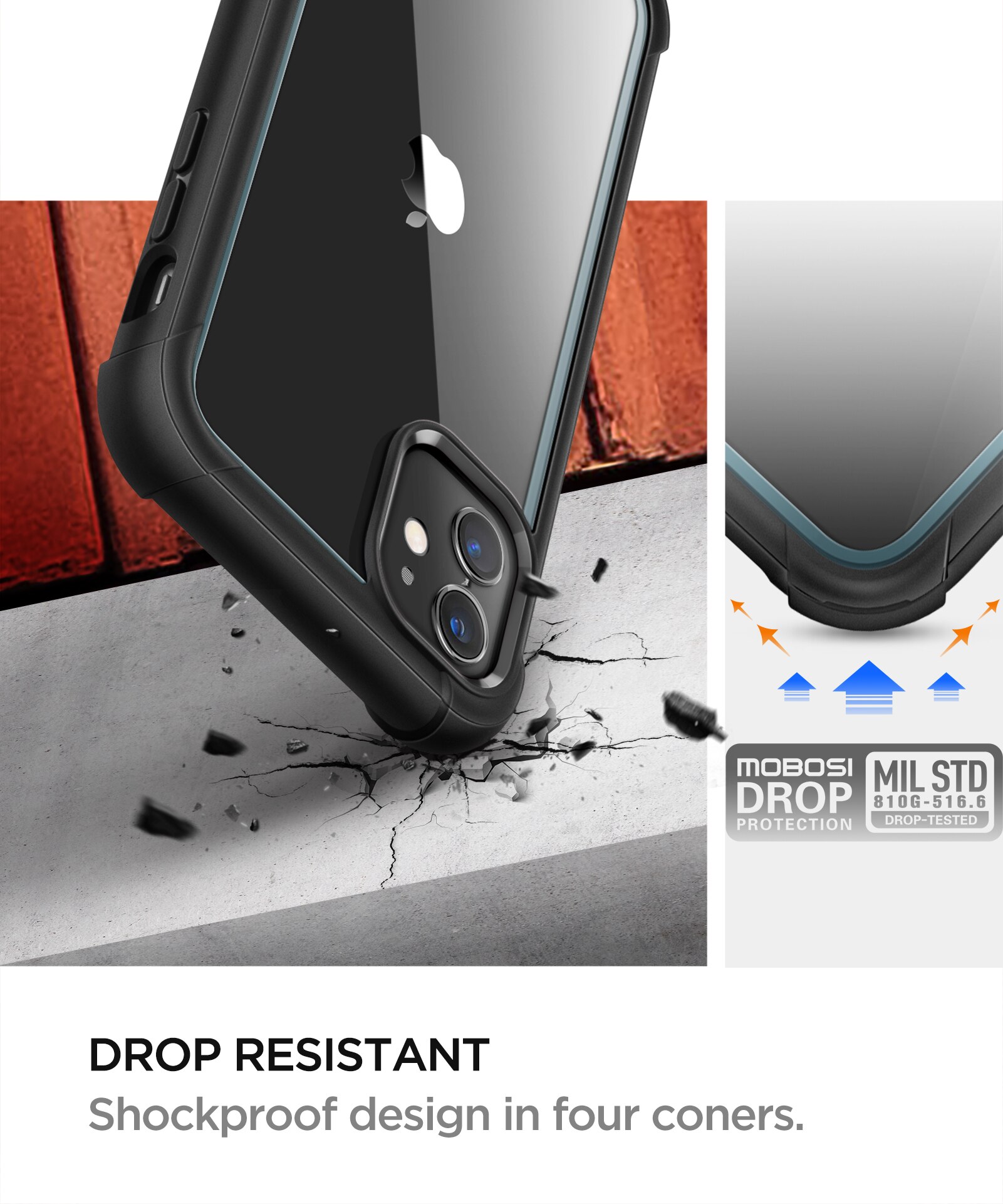 Epoch Series Case for iPhone 11 showcasing full-body drop protection and built-in screen protector in a sleek design.