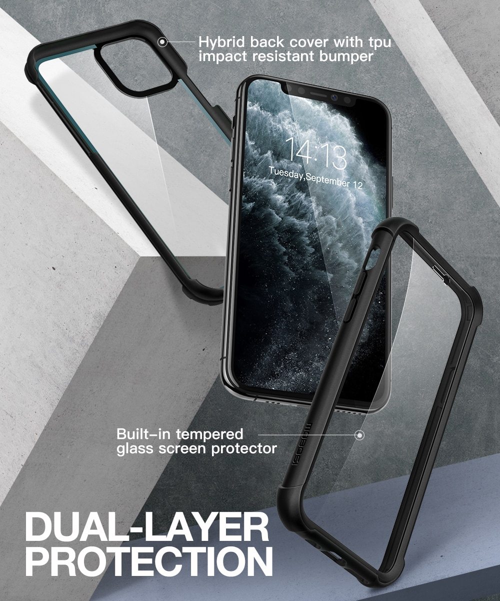 Epoch Series Case for iPhone 11 showcasing full-body drop protection and built-in screen protector in a sleek design.