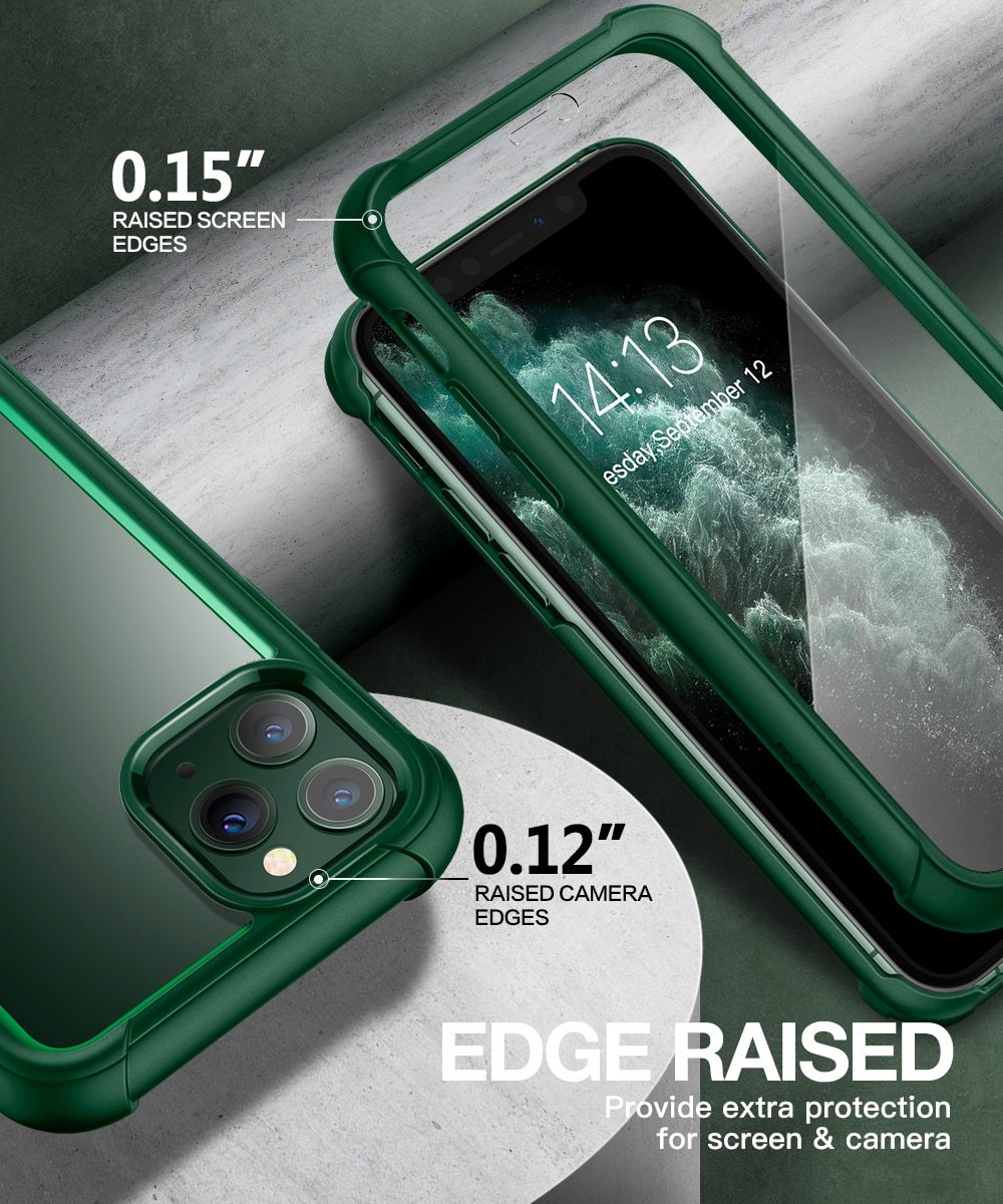 Epoch Series Case for iPhone 11 showcasing full-body drop protection and built-in screen protector in a sleek design.