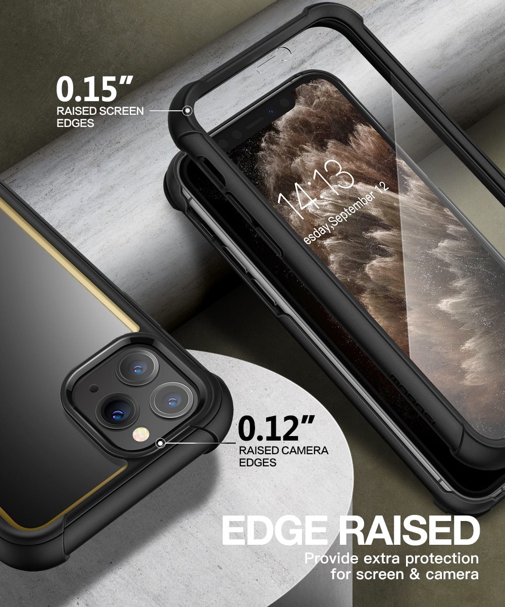 Epoch Series Case for iPhone 11 showcasing full-body drop protection and built-in screen protector in a sleek design.