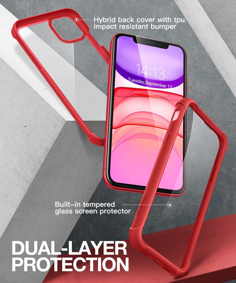 Epoch Series Case for iPhone 11 showcasing full-body drop protection and built-in screen protector in a sleek design.