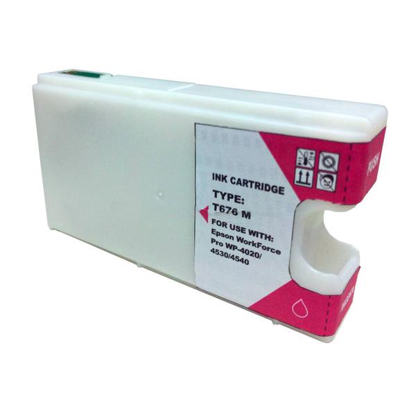 EPSON 676XL Magenta Compatible Inkjet Cartridge with vibrant color and quality components.