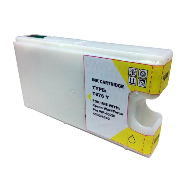 EPSON 676XL Yellow Compatible Inkjet Cartridge with vibrant yellow ink for high-quality printing.