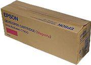 EPSON S050098 Magenta Toner cartridge for AcuLaser C1900 and C900 printers, showcasing its vibrant color and high-capacity design.