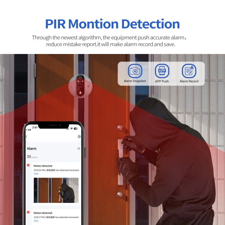 ESCAM C87 1080P Smart WiFi Digital Door Viewer with a 4.3-inch screen and sleek design, showcasing its advanced features.
