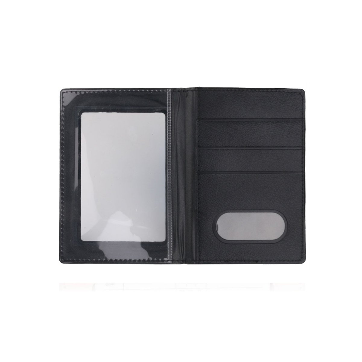 Essential 2 In 1 Vaccination Card and ID Card Holder, showcasing its sleek design and dual compartments for vaccination and ID cards.