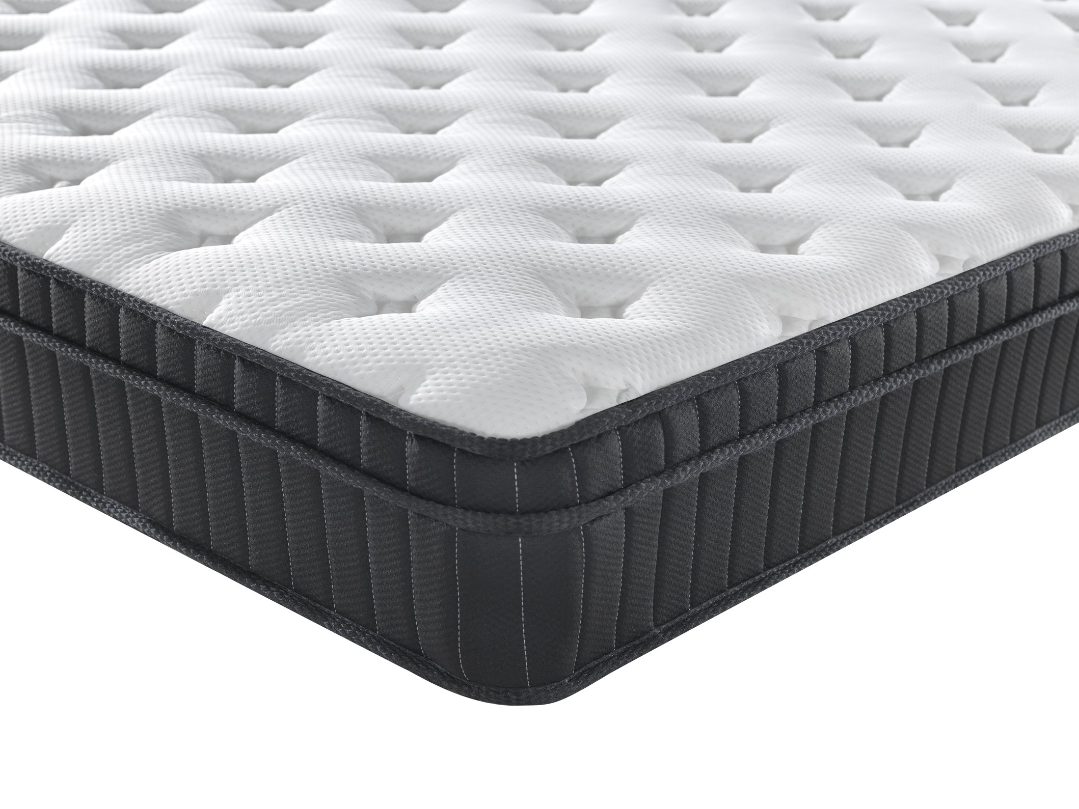Euro Top Knit Multi-Zone Spring Mattress in single size, showcasing its plush cotton knit top and sturdy coil system for optimal support.