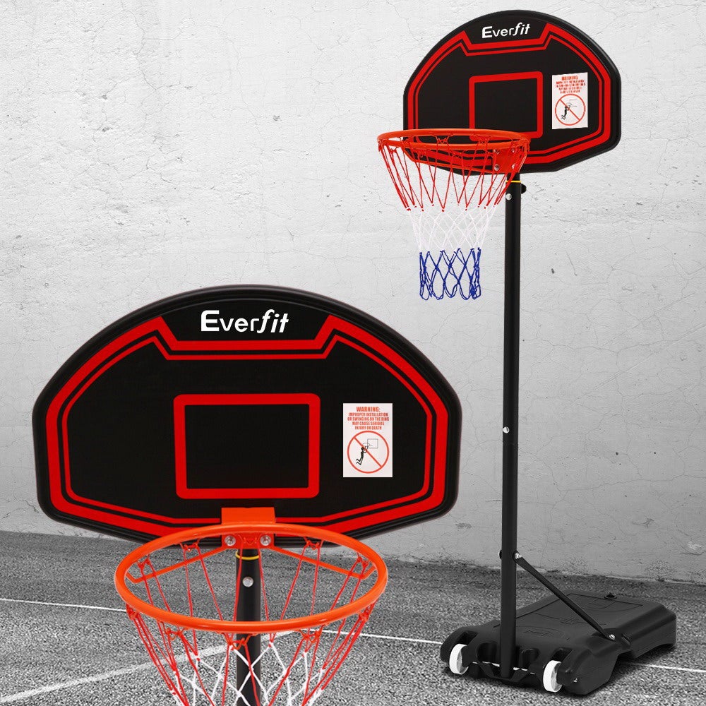 Everfit 2.1M Adjustable Portable Basketball Stand with shatterproof backboard and heavy-duty base, designed for players of all ages.