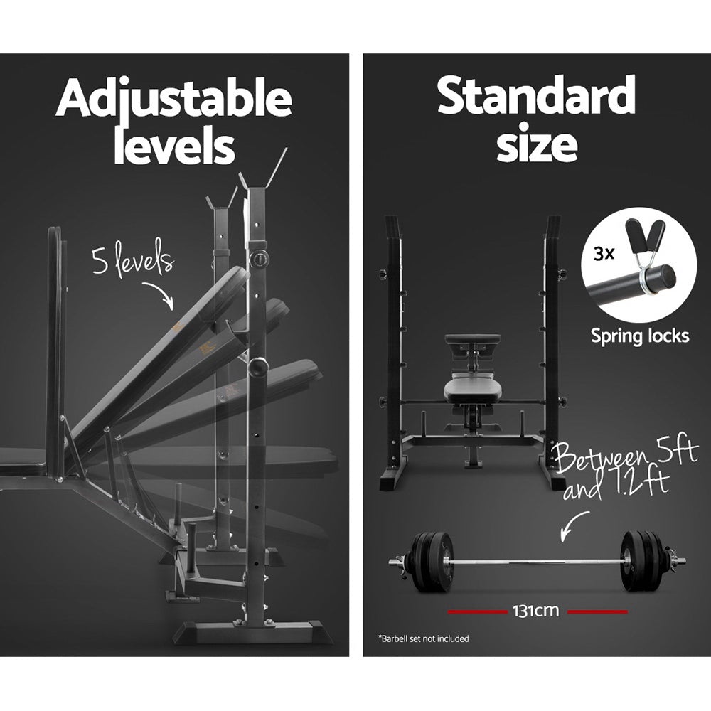 Everfit 9-In-1 Weight Bench showcasing adjustable features and sturdy design, ideal for home workouts.