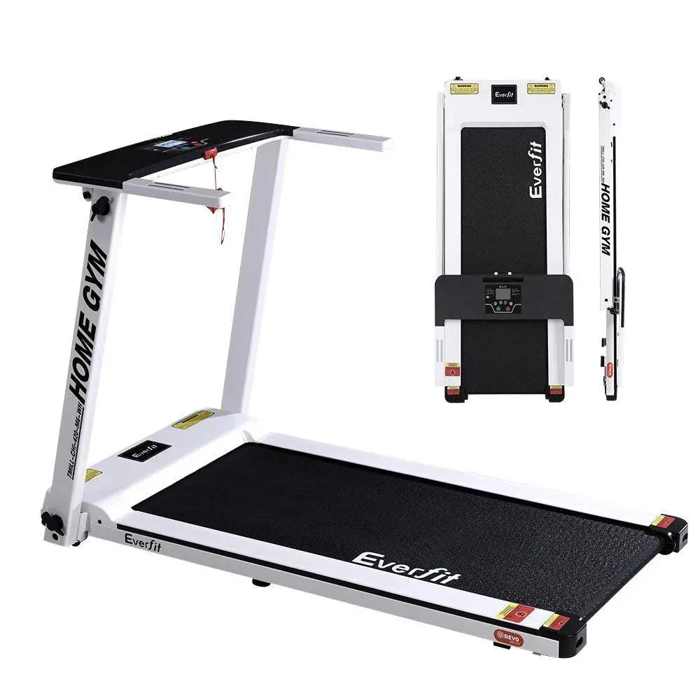 Everfit Electric Treadmill featuring a sturdy design, digital display, and foldable feature for home gym use.