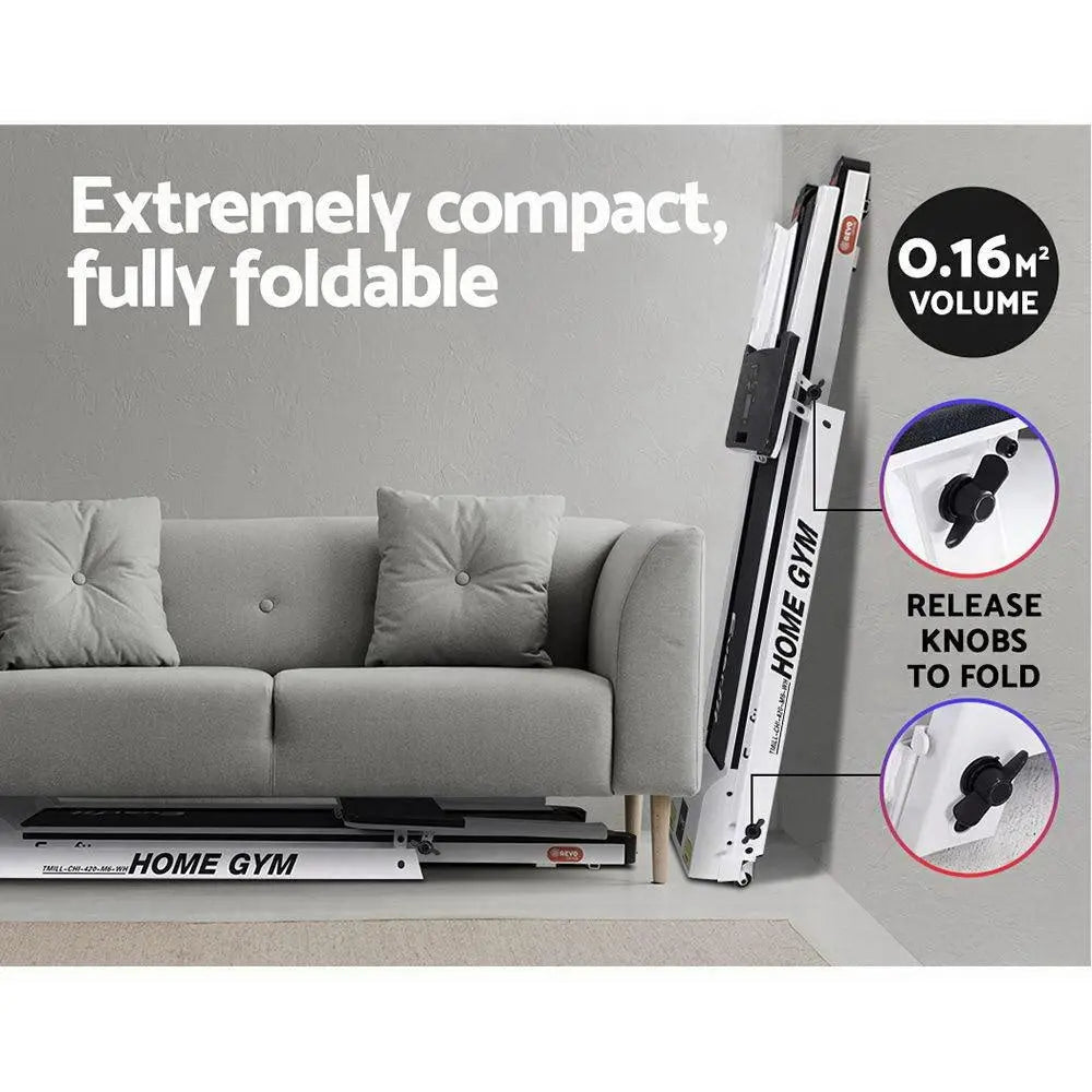 Everfit Electric Treadmill featuring a sturdy design, digital display, and foldable feature for home gym use.