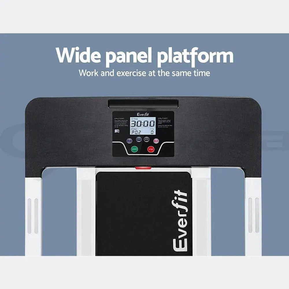 Everfit Electric Treadmill featuring a sturdy design, digital display, and foldable feature for home gym use.