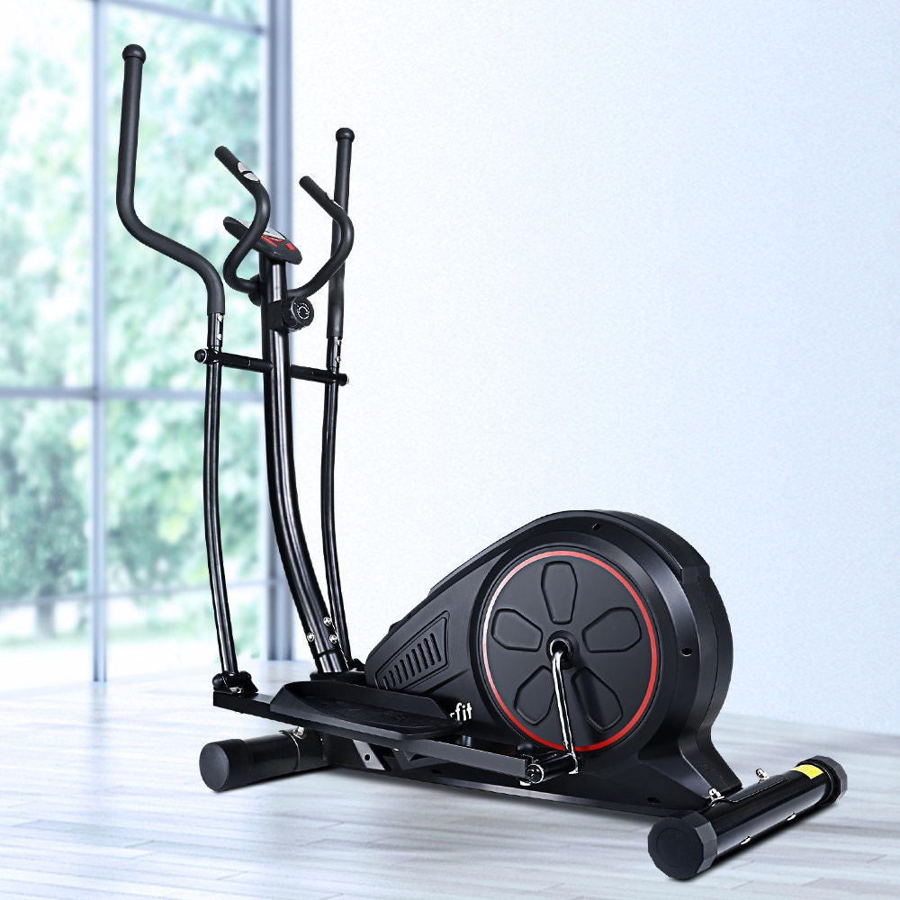 Everfit Elliptical Cross Trainer Exercise Bike with LCD display and sturdy steel frame, designed for low-impact workouts at home.