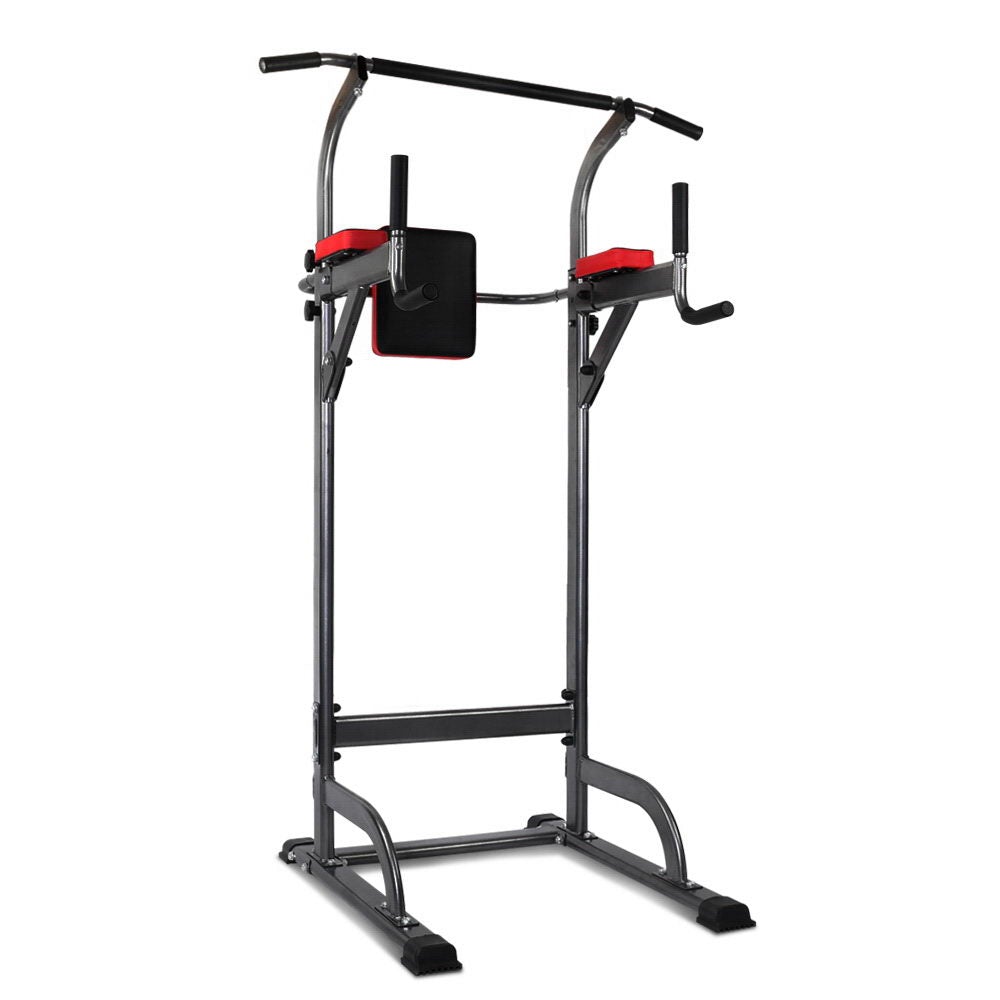 Everfit Power Tower 4-IN-1 Multi-Function Station Fitness Gym with padded handles and adjustable pull-up bar.