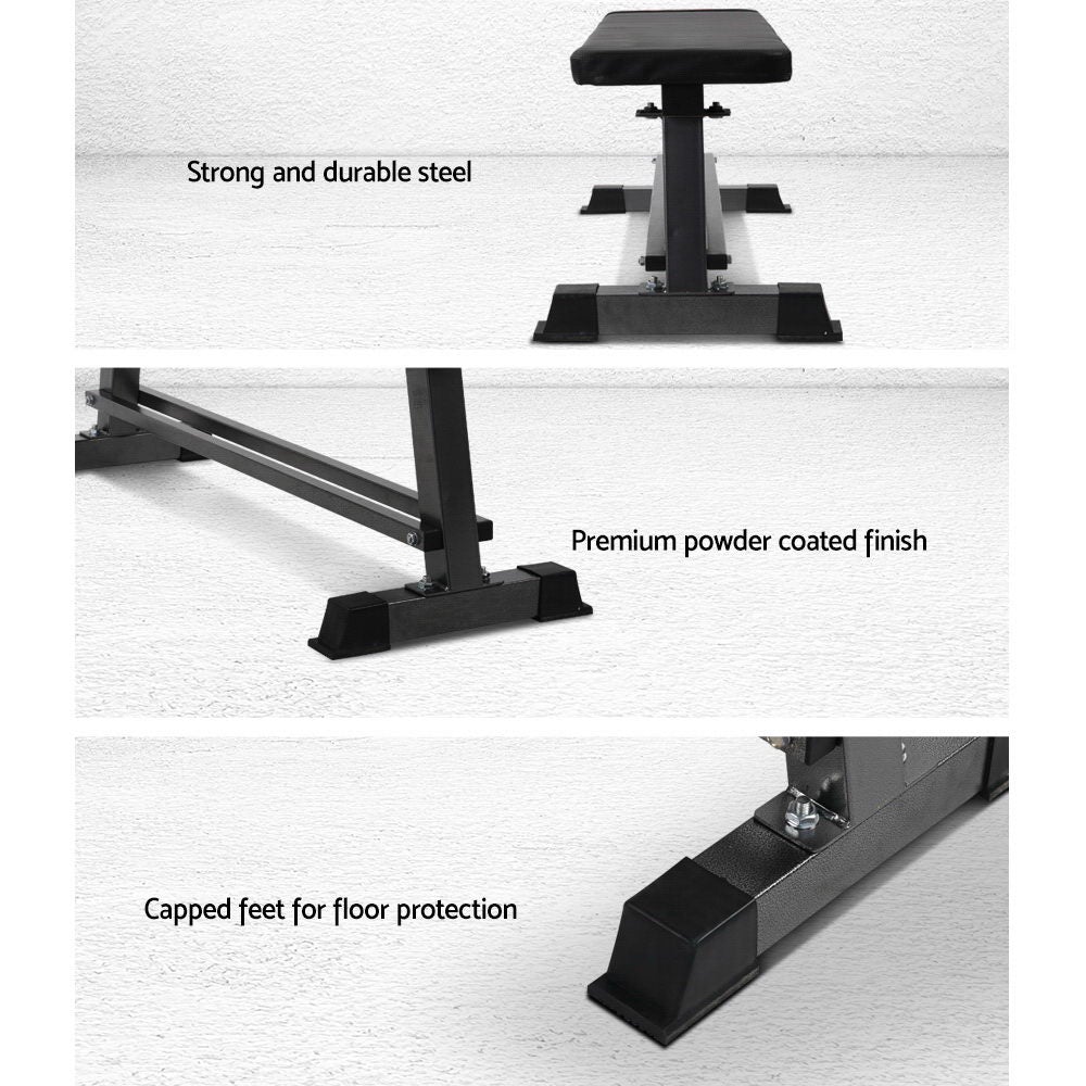 Everfit Weight Bench with strong steel frame and thick padding, designed for upper body workouts.