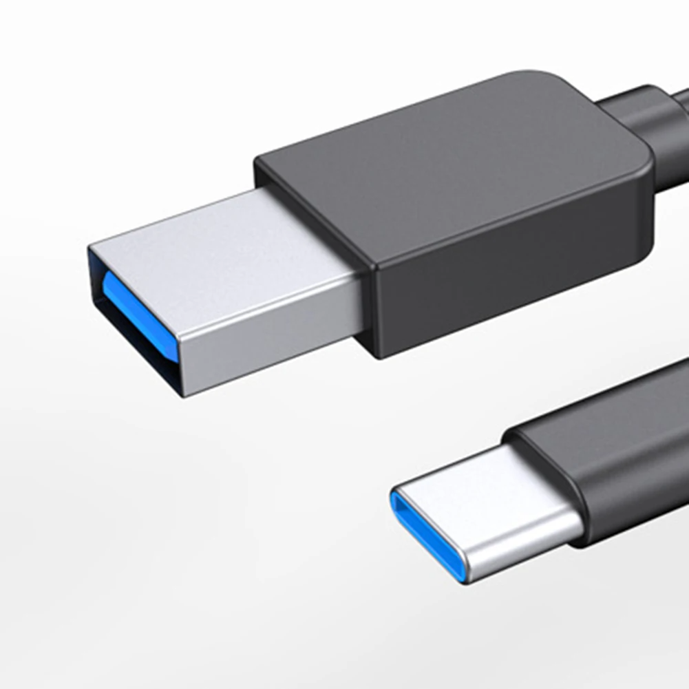 External CD DVD Drive USB 3.0 Writer Burner Player for PC Laptop, featuring a sleek black design with blue LED lights.