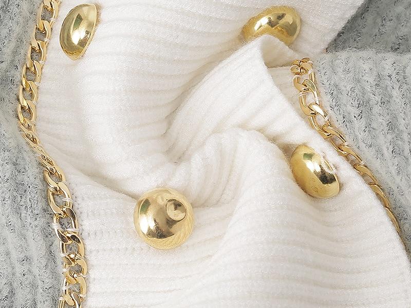 A stylish Fall Winter Knit Cardigan in England style, featuring a double-breasted design and O-neck collar, perfect for women.