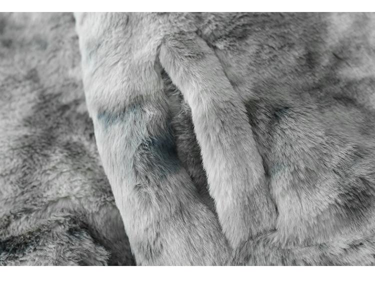 Men's faux fur fleece winter jacket in tie-dye print, showcasing a cozy and stylish design perfect for casual outings.