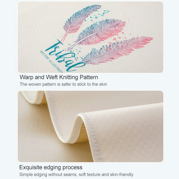 Feather Pattern Summer Ice Silk Non-slip Full Coverage Sofa Cover in vibrant colors, showcasing its soft texture and non-slip design.