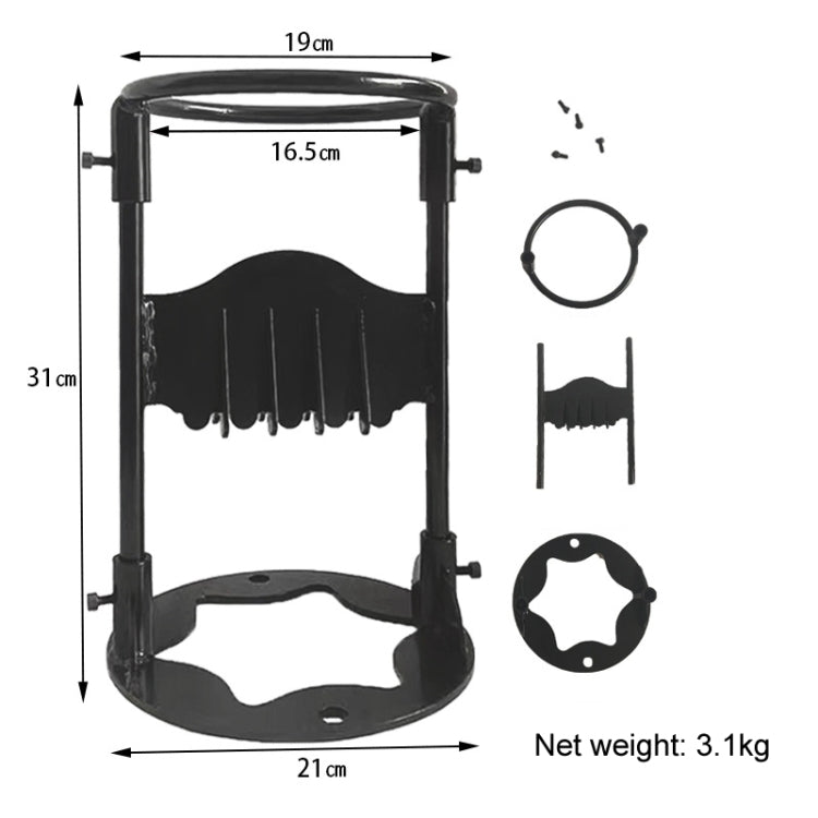 Manual log splitter made of carbon steel, designed for easy and safe firewood splitting.