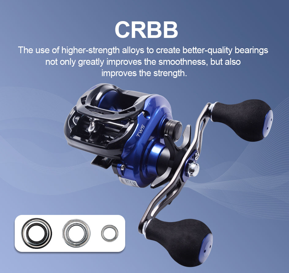 Fishing Baitcasting Reel 200HS/200HSL with SV spool, designed for saltwater fishing, showcasing its low profile and durable construction.