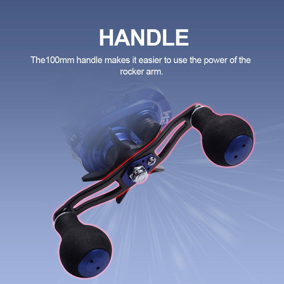 Fishing Baitcasting Reel 200HS/200HSL with SV spool, designed for saltwater fishing, showcasing its low profile and durable construction.