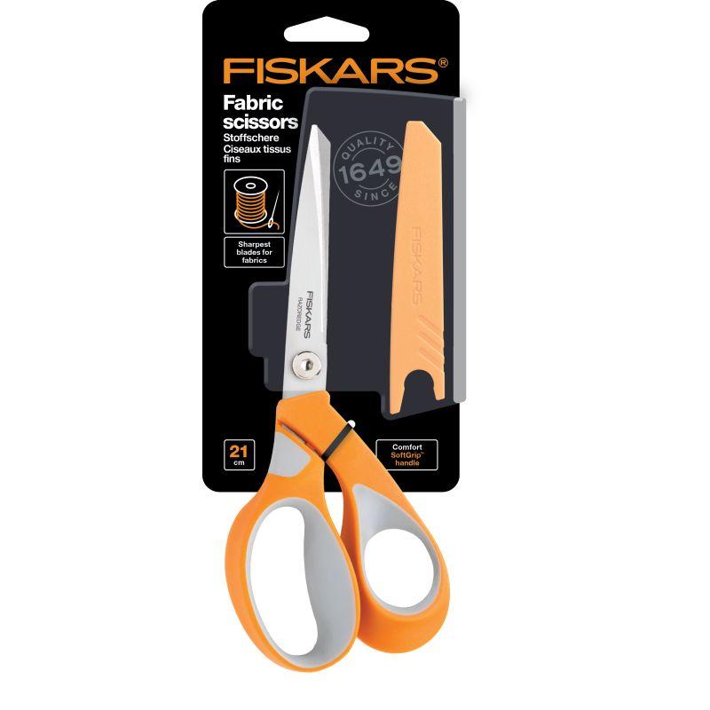 FISKARS Razor Edge 21cm SftGrp cutting tool with ergonomic soft grip handle and sharp blade.