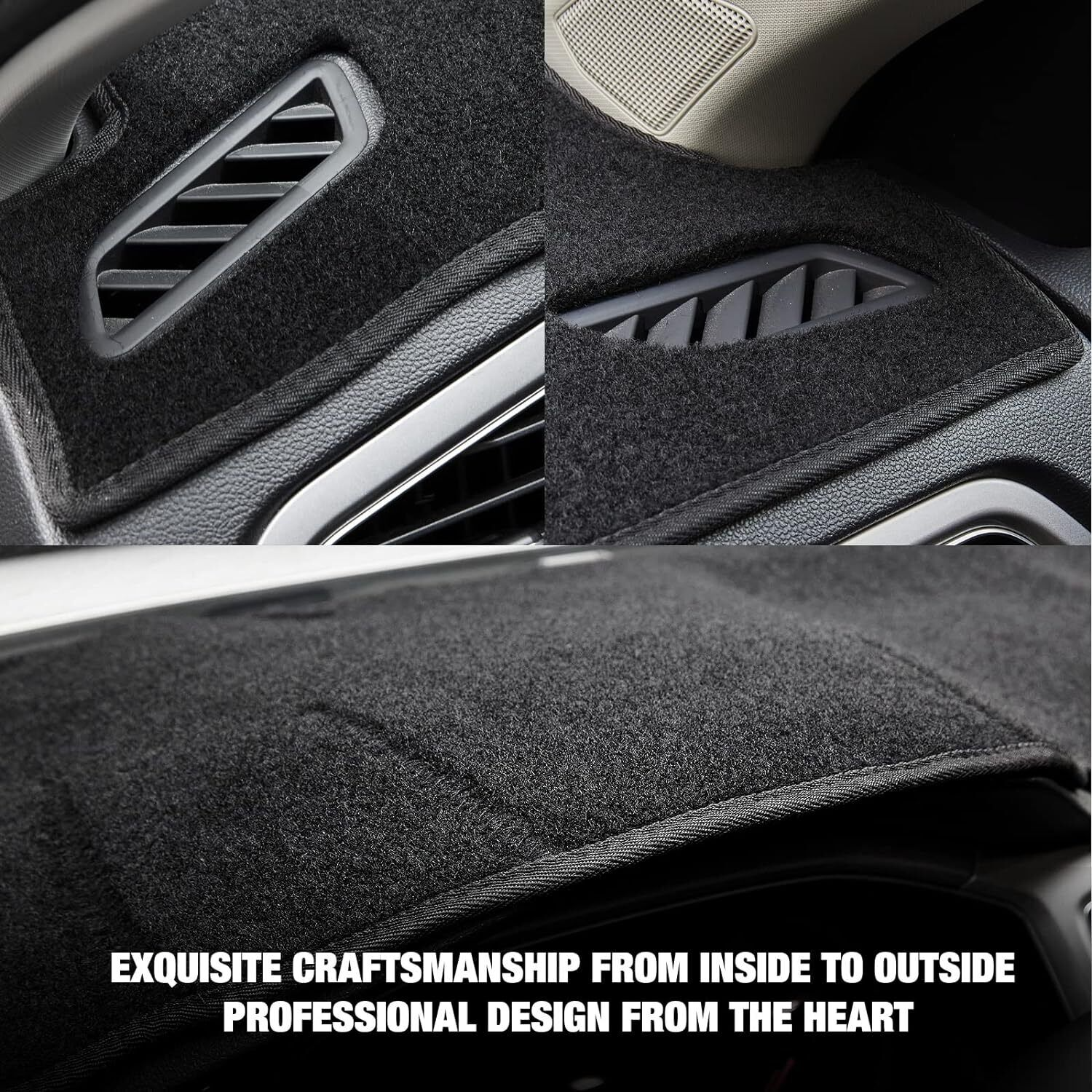 Dashboard pad cover for 2007-2014 Chevy Silverado, Tahoe, and Suburban, made from high-quality polyester material.