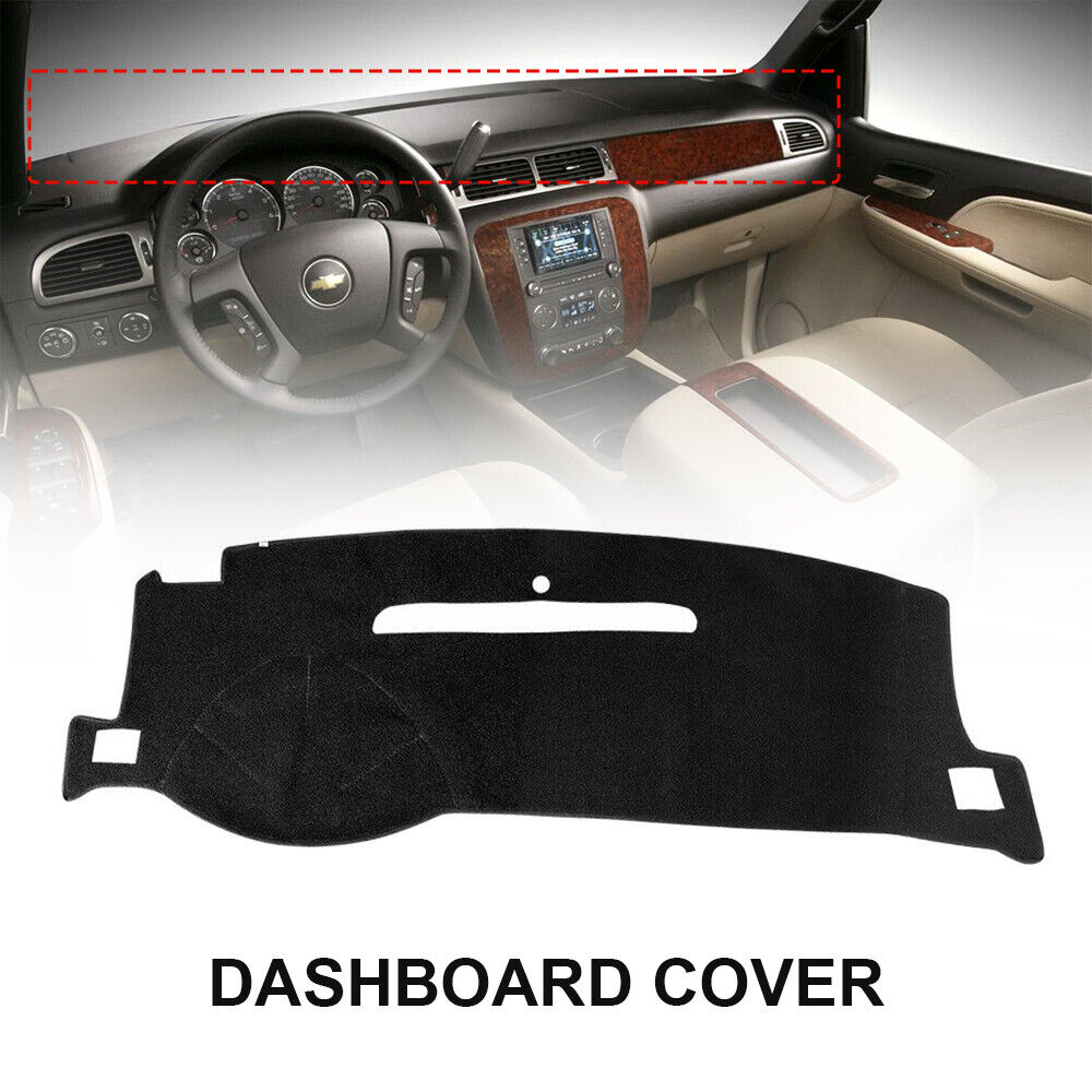 Dashboard pad cover for 2007-2014 Chevy Silverado, Tahoe, and Suburban, made from high-quality polyester material.