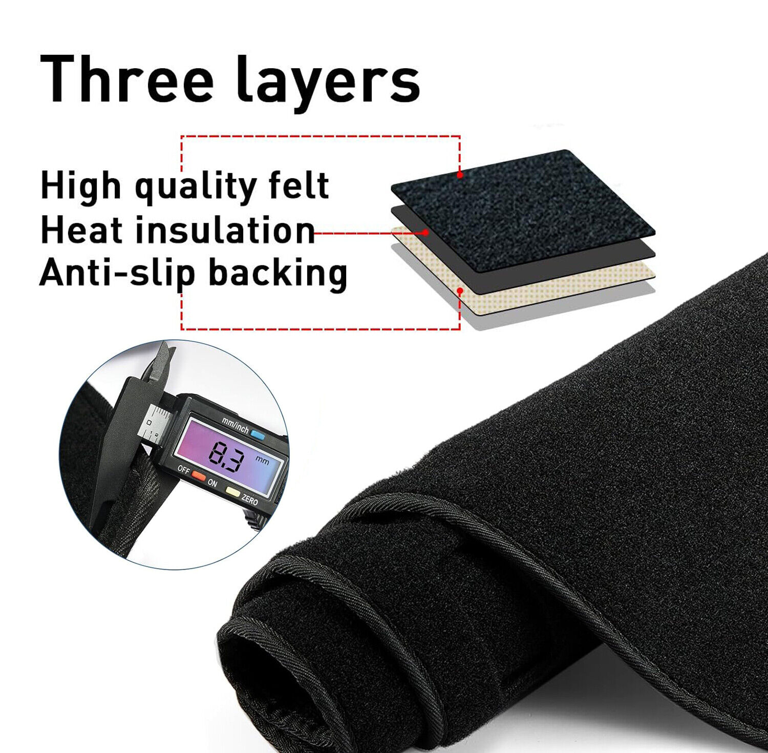 Dashboard pad cover for 2007-2014 Chevy Silverado, Tahoe, and Suburban, made from high-quality polyester material.