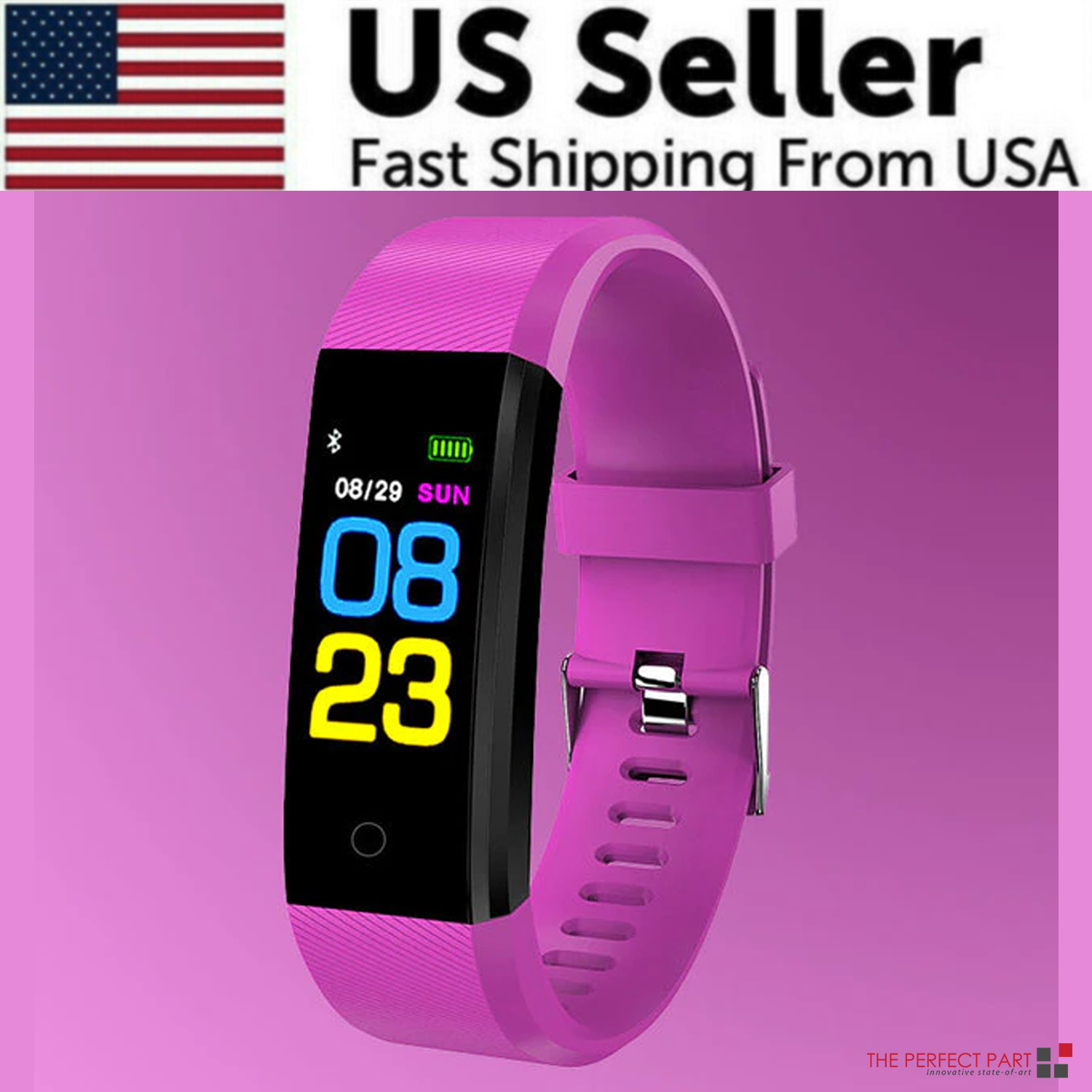 Fitness Smart Watch Activity Tracker with heart rate and oxygen monitoring features, designed for both men and women, showcasing a sleek touch screen.