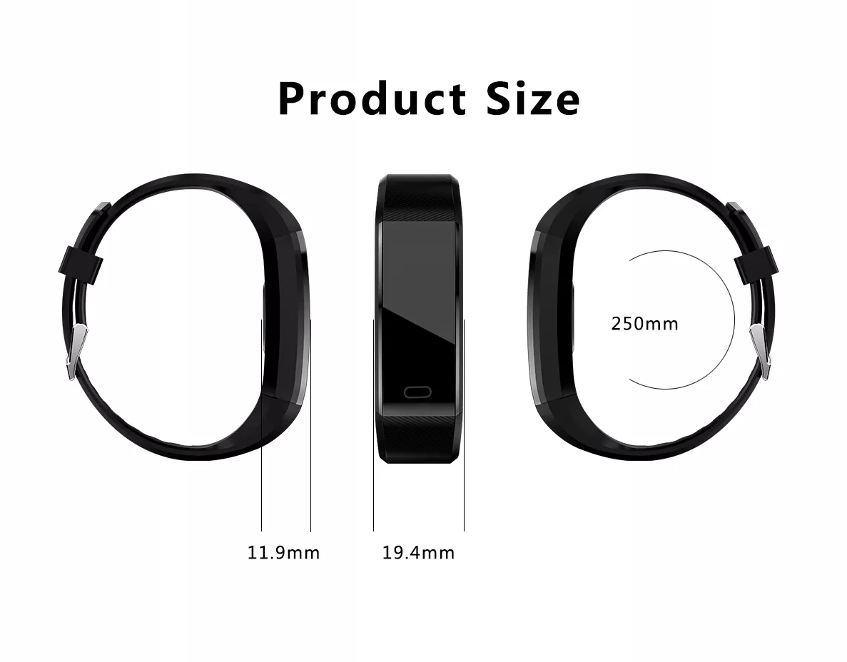 Fitness Smart Watch Activity Tracker with heart rate and oxygen monitoring features, designed for both men and women, showcasing a sleek touch screen.