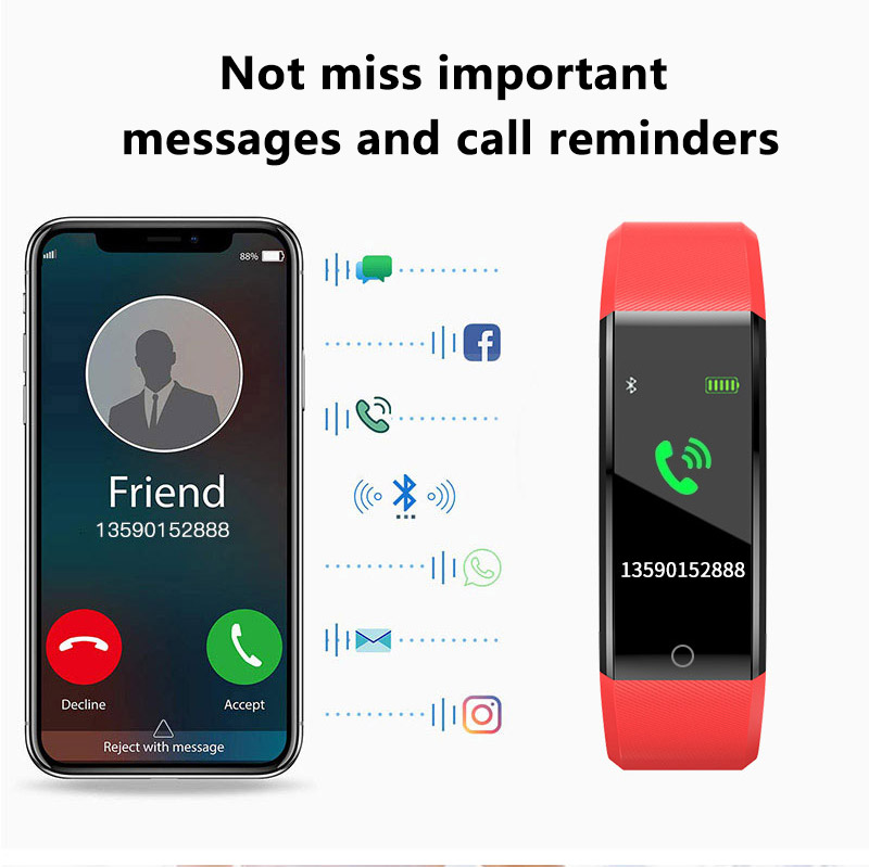 Fitness Smart Watch Activity Tracker with heart rate and oxygen monitoring features, designed for both men and women, showcasing a sleek touch screen.