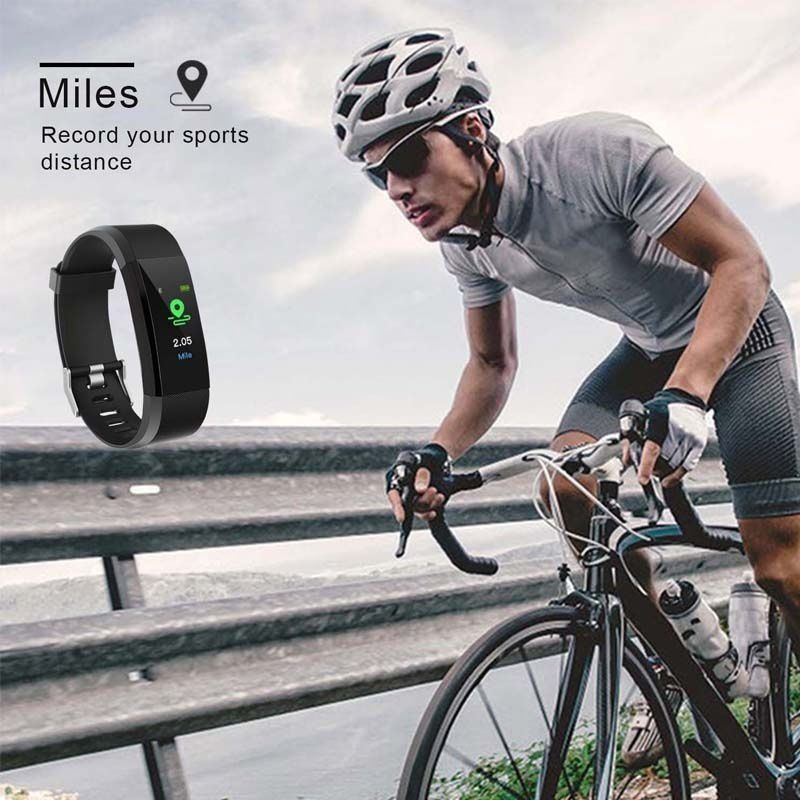 Fitness Smart Watch Activity Tracker with heart rate and oxygen monitoring features, designed for both men and women, showcasing a sleek touch screen.