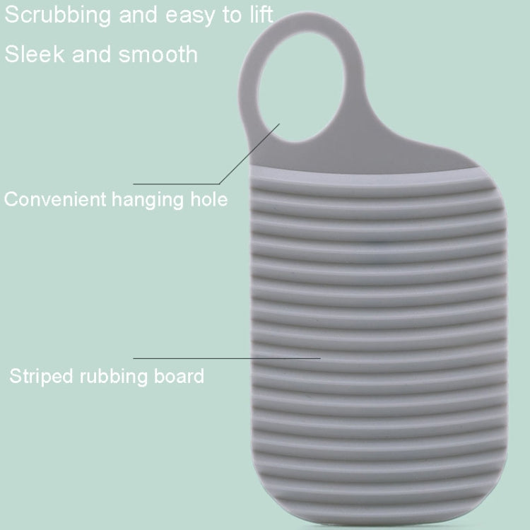 Foldable Soft Silicone Laundry Board in grey, featuring a smooth surface and convenient hanging holes for easy storage.