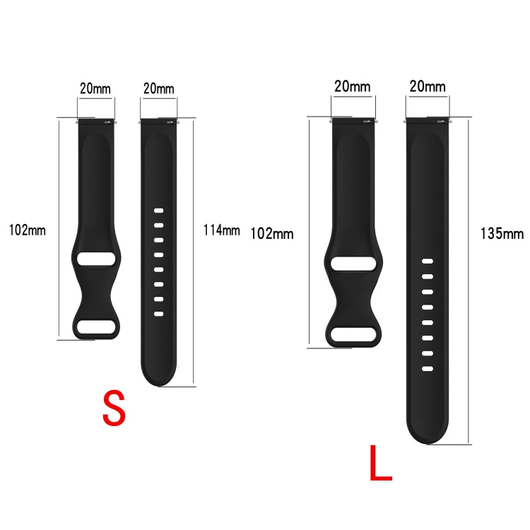 Amazfit Active S Butterfly silicone watch strap with 8-shaped buckle, showcasing its soft texture and adjustable design.