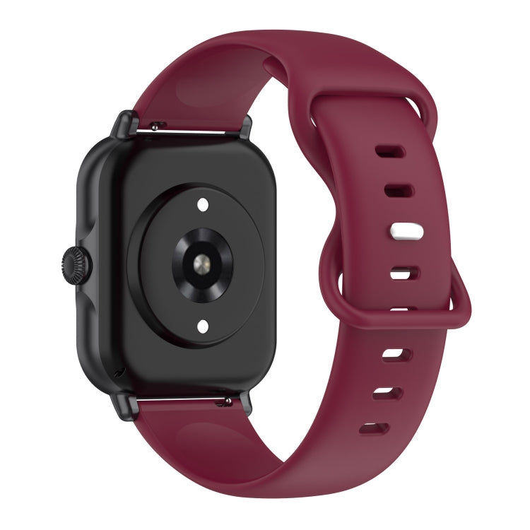 Amazfit Active S Butterfly 8-shaped Buckle Silicone Watch Strap in vibrant colors, showcasing its unique design and soft silicone material.