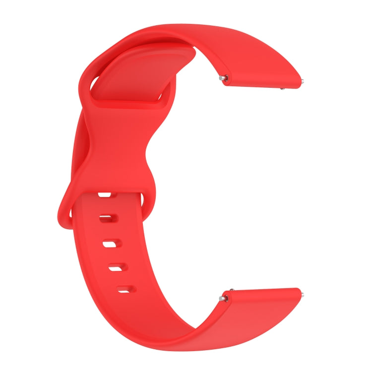 Amazfit Active S Butterfly silicone watch strap with 8-shaped buckle, showcasing its soft texture and stylish design.