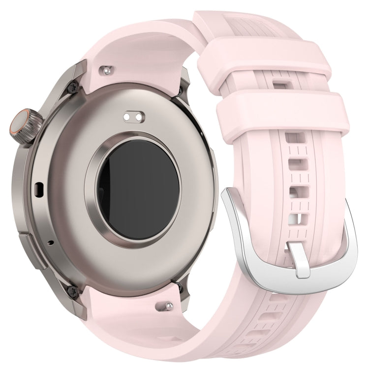 Pink silicone watch band for Amazfit Balance A2286, featuring a vertical texture design for comfort and style.